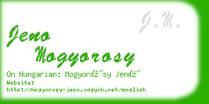 jeno mogyorosy business card